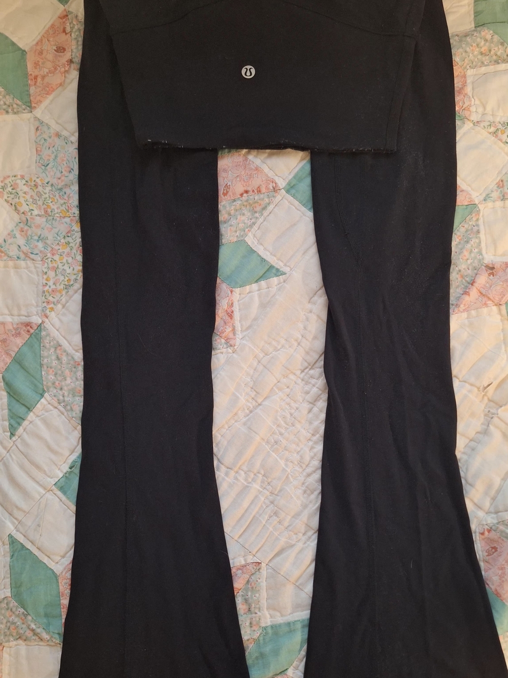 lululemon athletica Women's Black Flared Yoga Pants